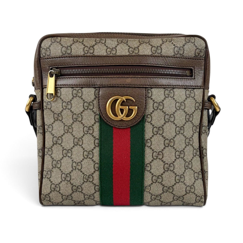 Gucci Cross Gucci Ophidia Small GG Supreme Sherry Line Leather Crossbody — view 3