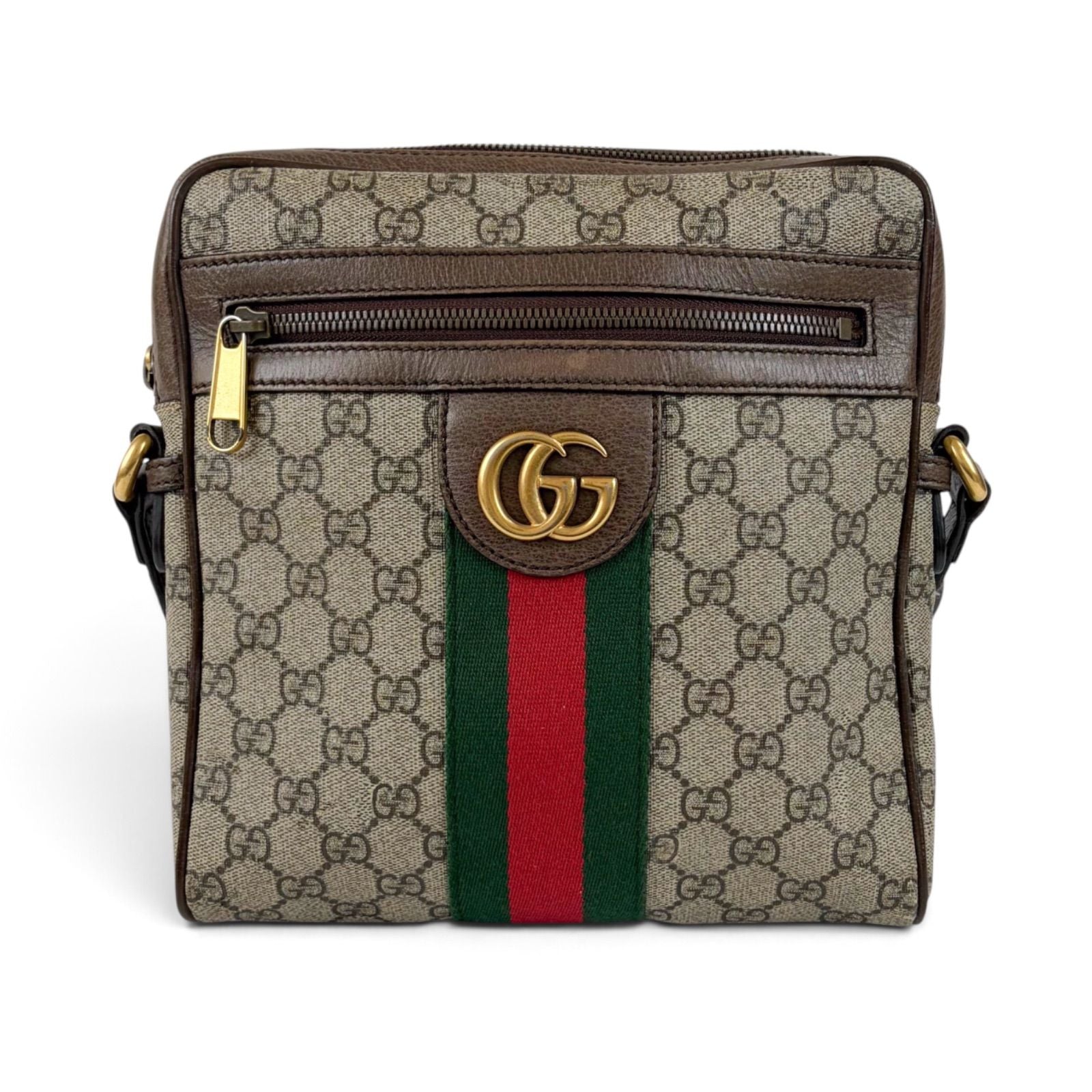 Gucci Cross Gucci Ophidia Small GG Supreme Sherry Line Leather Crossbody — view 3