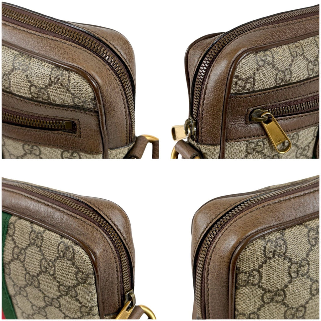 Gucci Cross Gucci Ophidia Small GG Supreme Sherry Line Leather Crossbody — view 5
