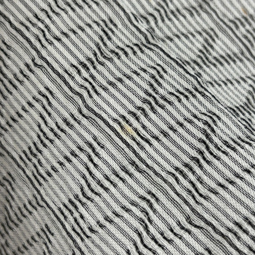 Louis Vuitton Shawl Fringe Cotton Silk Gray Scarf — view 4