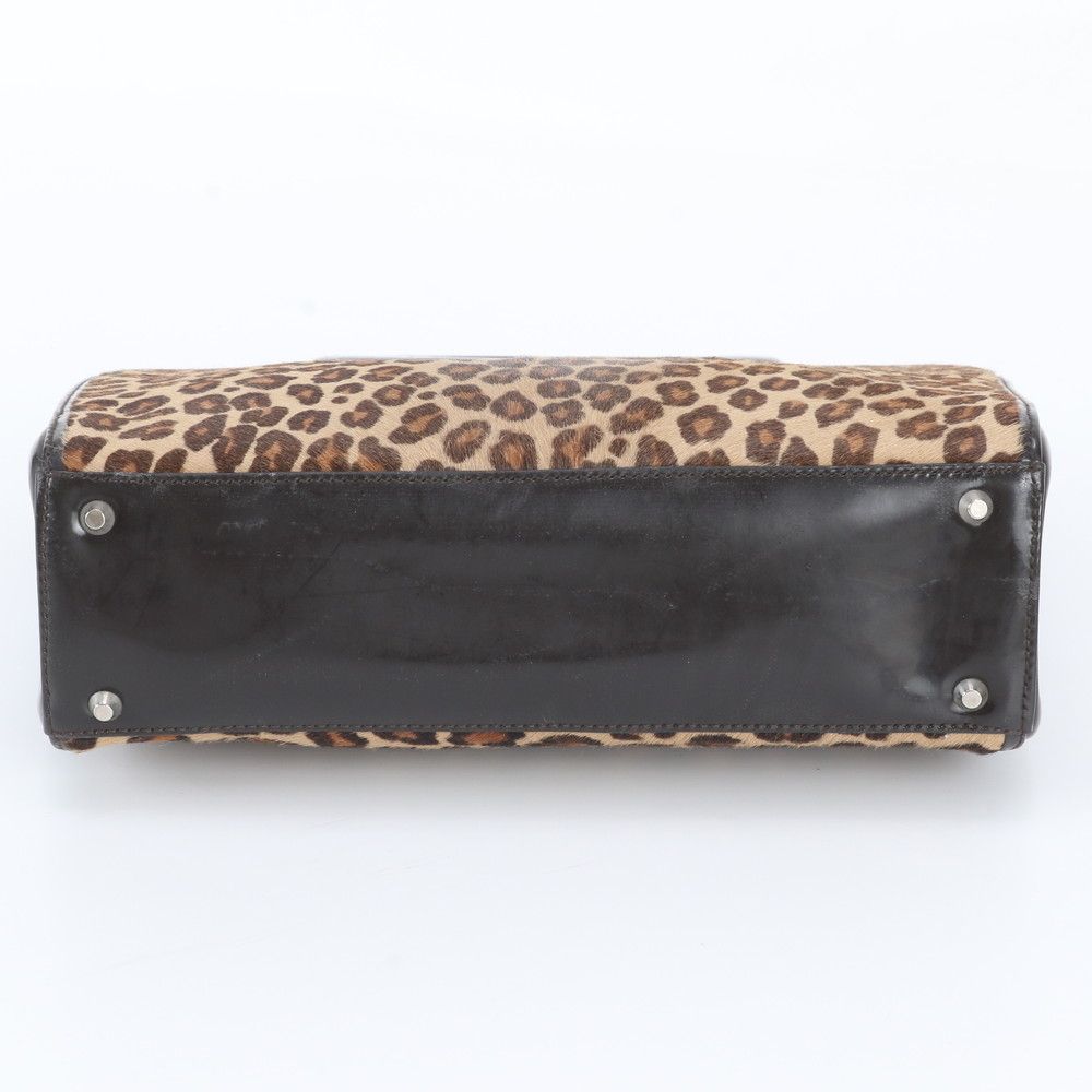 Dior Vintage Calf Hair Leopard Print Handbag Tote — view 6