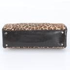 Dior Vintage Calf Hair Leopard Print Handbag Tote — view 6