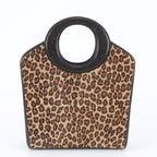 Dior Vintage Calf Hair Leopard Print Handbag Tote