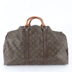 Louis Vuitton Monogram Keepall 50 Leather Boston Bag Tote Carry — view 3