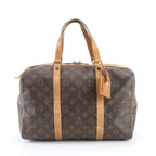 Louis Vuitton Monogram Sac Souple 35 Leather Boston Bag Tote Carrie