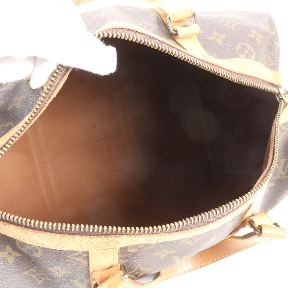 Louis Vuitton Monogram Sac Souple 35 Leather Boston Bag Tote Carrie — view 7