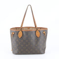 Louis Vuitton Monogram Neverfull Leather Tote Bag Shoulder