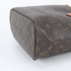 Louis Vuitton Monogram Neverfull Leather Tote Bag Shoulder — view 5