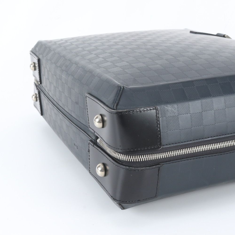 Louis Vuitton Damier Glace Ricky Leather Boston Bag Tote Carry — view 5