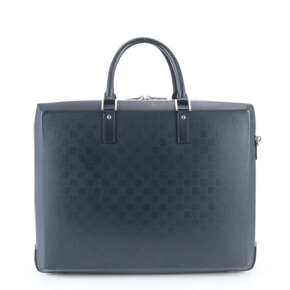 Louis Vuitton Damier Glace Ricky Leather Boston Bag Tote Carry — view 3
