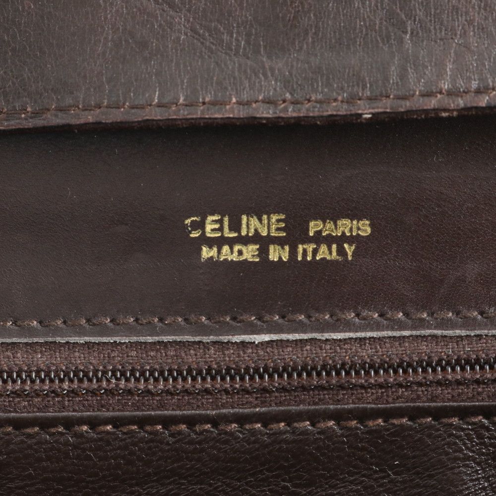 Celine Sulky C Carriage Leather 2-Way Shoulder Bag Clutch — view 8