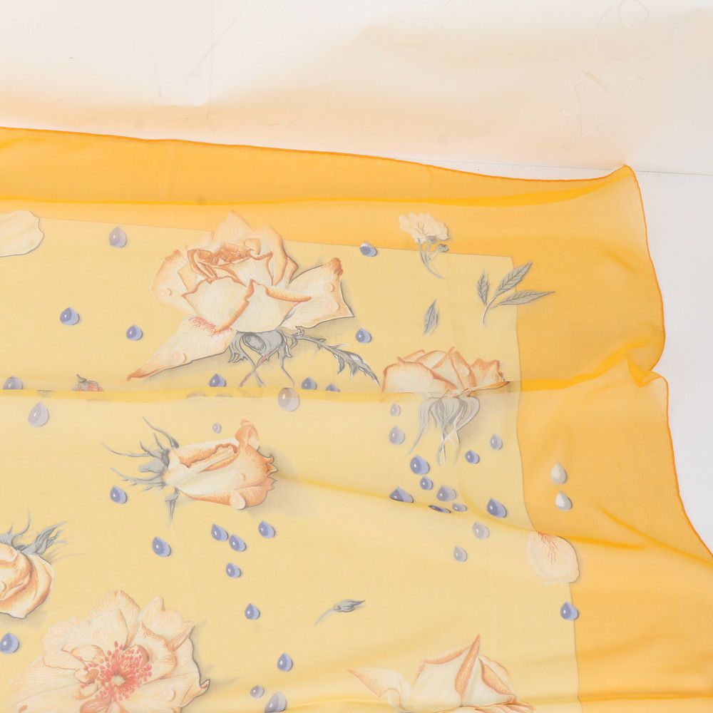 Hermes Carre Jean 140 la Rosee Rose Drops Silk 100% Scarf — view 2