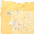 Hermes Carre Jean 140 la Rosee Rose Drops Silk 100% Scarf — view 4
