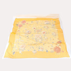 Hermes Carre Jean 140 la Rosee Rose Drops Silk 100% Scarf