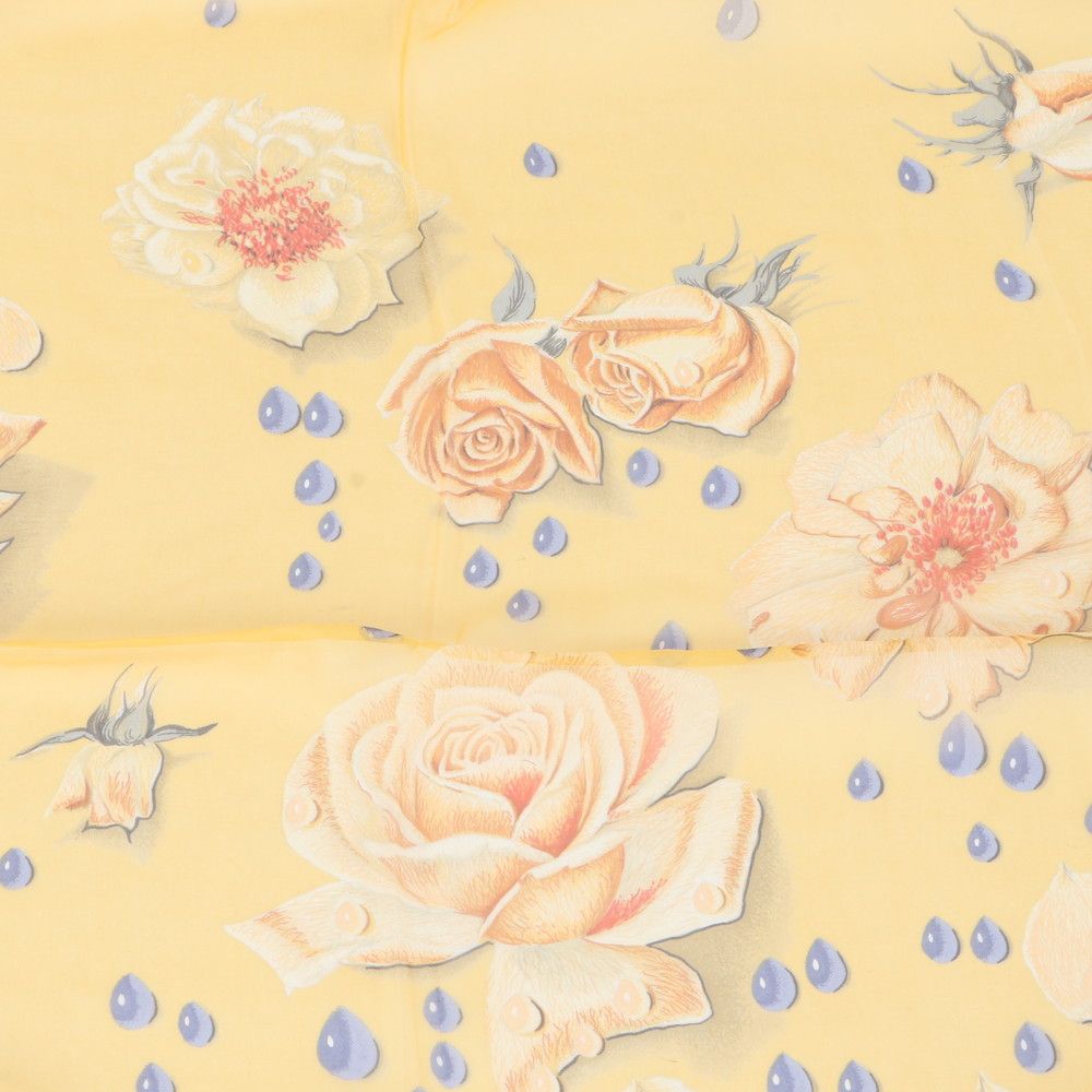 Hermes Carre Jean 140 la Rosee Rose Drops Silk 100% Scarf — view 6