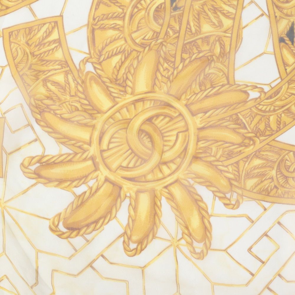 Chanel Silk 100% CC Logo Pattern Scarf — view 6
