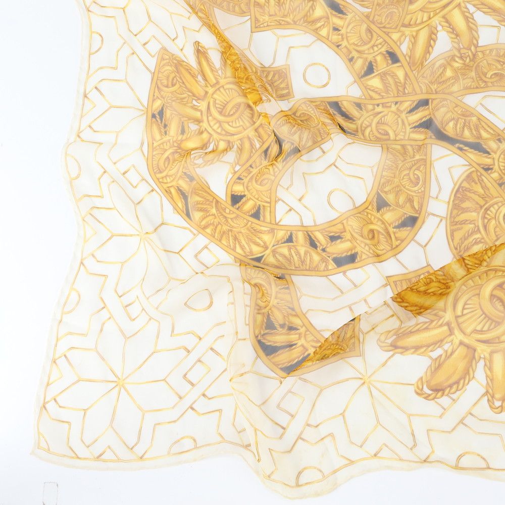 Chanel Silk 100% CC Logo Pattern Scarf — view 4