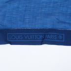 Louis Vuitton Large Blue Shawl Scarf Leather — view 8
