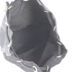 Prada Tessuto Nylon Triangle Logo Drawstring Pouch Black — view 6