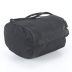 Prada Tessuto Nylon Triangle Logo Drawstring Pouch Black — view 3