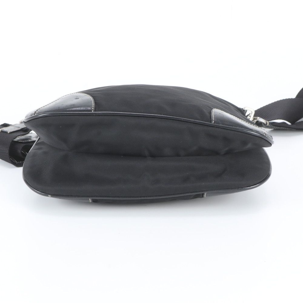 Prada Tessuto Nylon Triangle Logo Shoulder Bag Crossbody Messenger Black — view 6