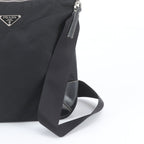 Prada Tessuto Nylon Triangle Logo Shoulder Bag Crossbody Messenger Black — view 2