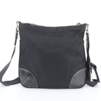 Prada Tessuto Nylon Triangle Logo Shoulder Bag Crossbody Messenger Black — view 3