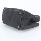 Prada Canapa Denim Tote Bag Shoulder — view 4