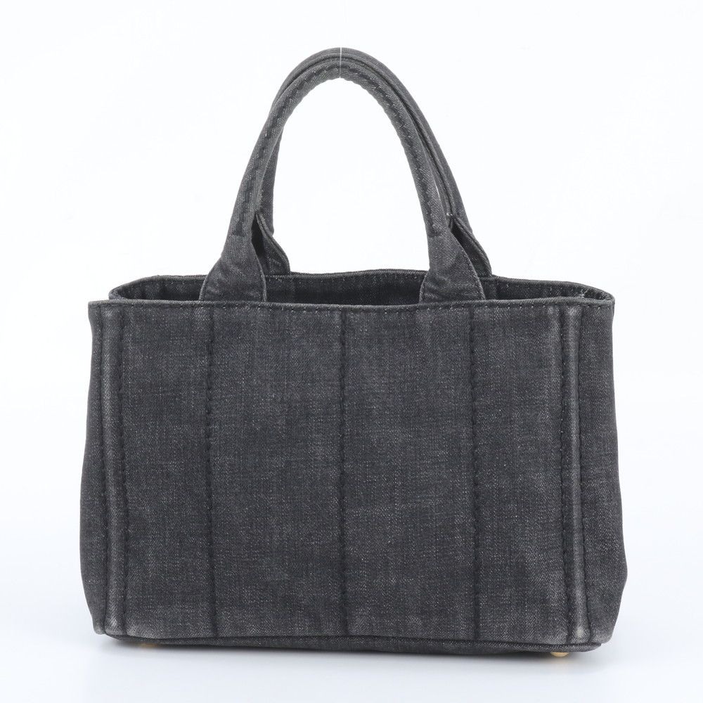 Prada Canapa Denim Tote Bag Shoulder — view 3