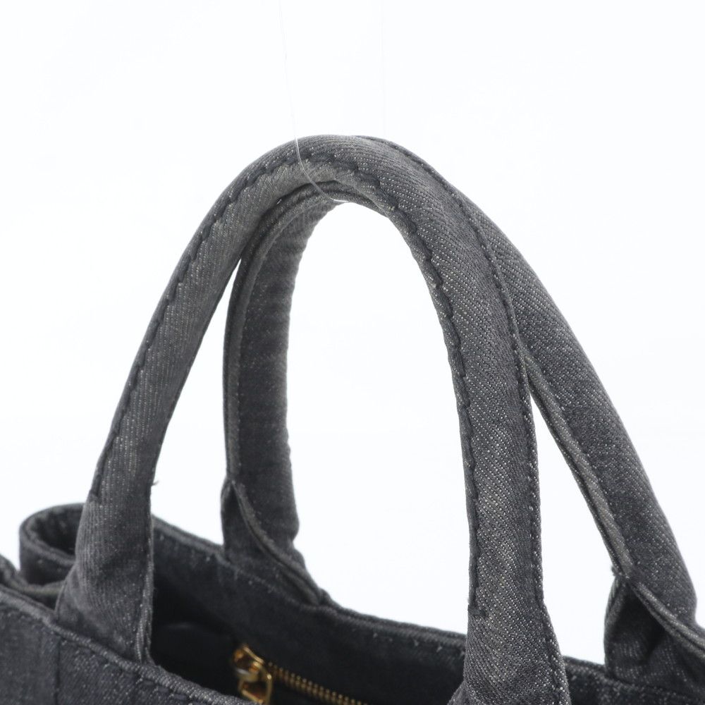 Prada Canapa Denim Tote Bag Shoulder — view 2