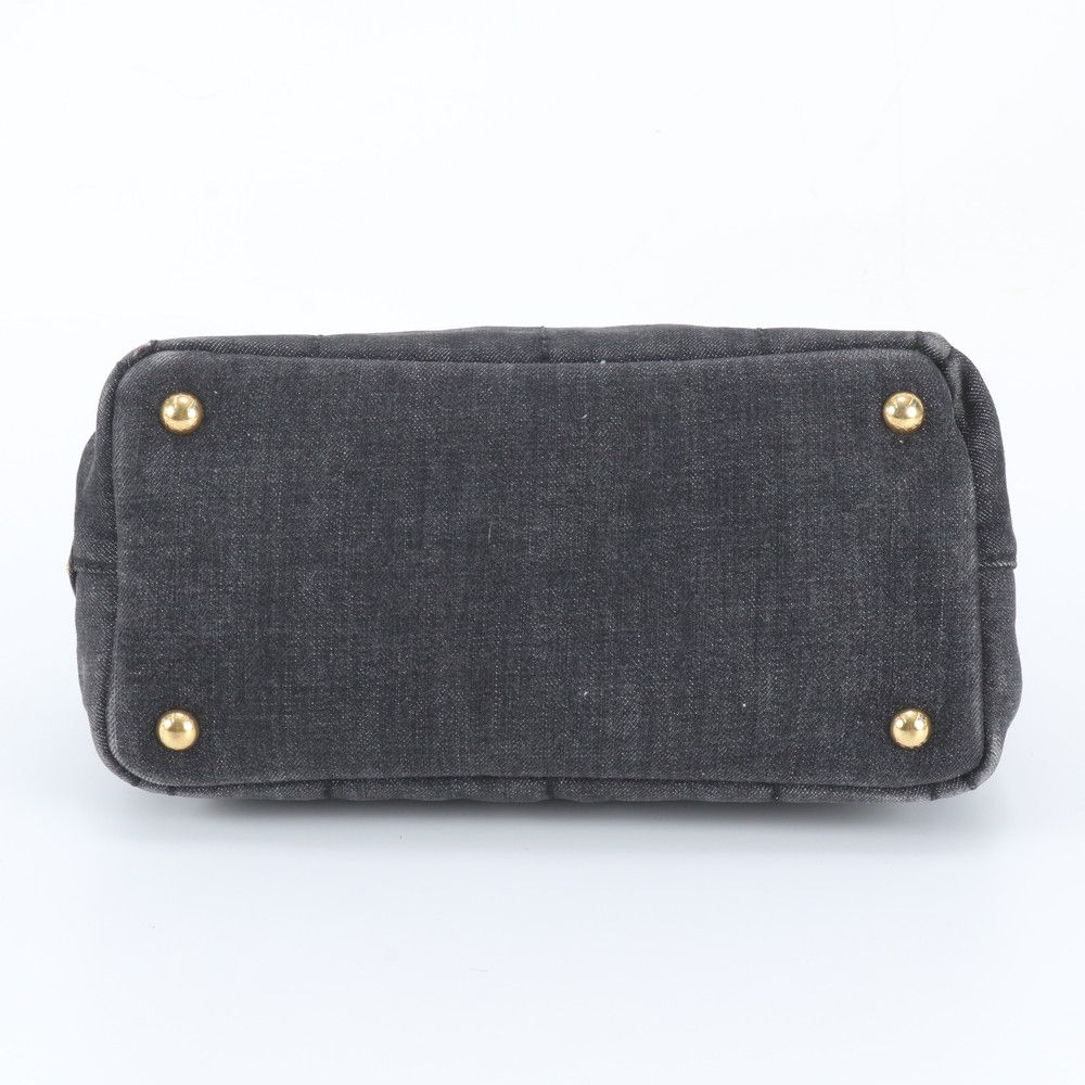 Prada Canapa Denim Tote Bag Shoulder — view 6