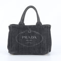 Prada Canapa Denim Tote Bag Shoulder