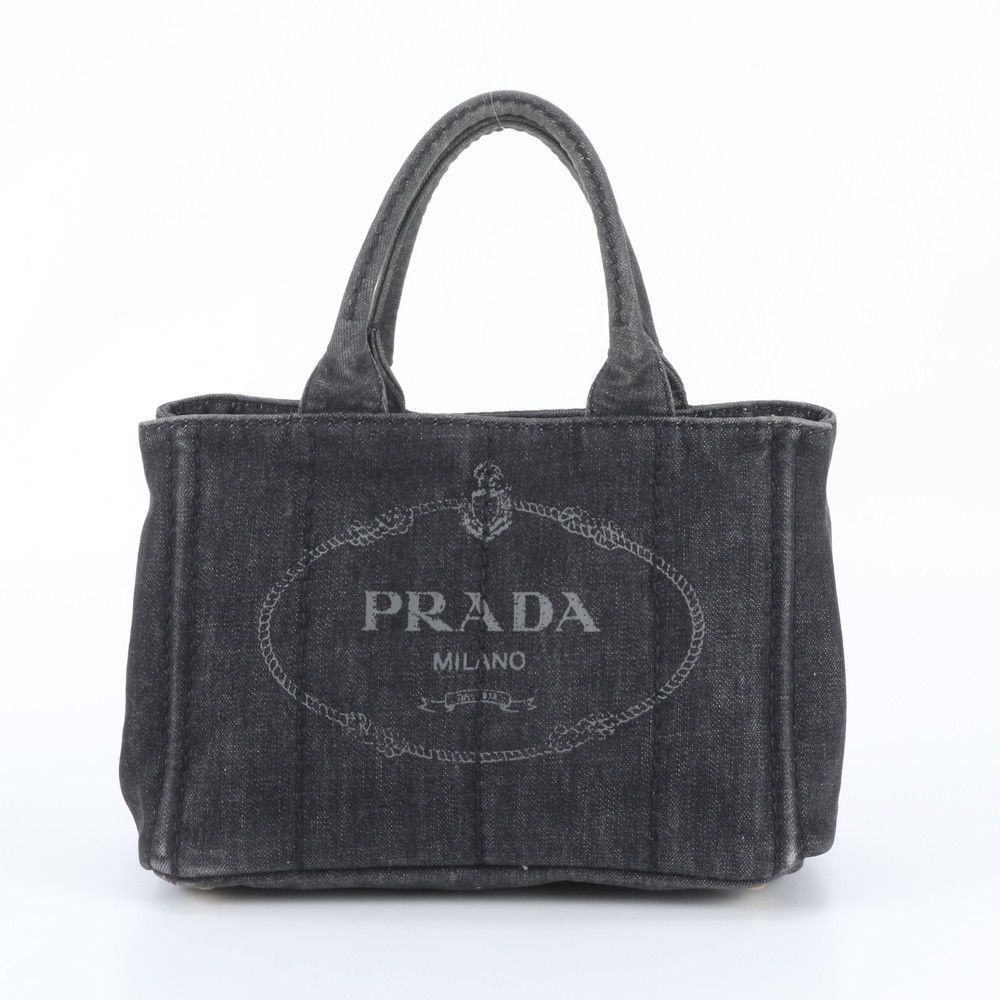 Prada Canapa Denim Tote Bag Shoulder