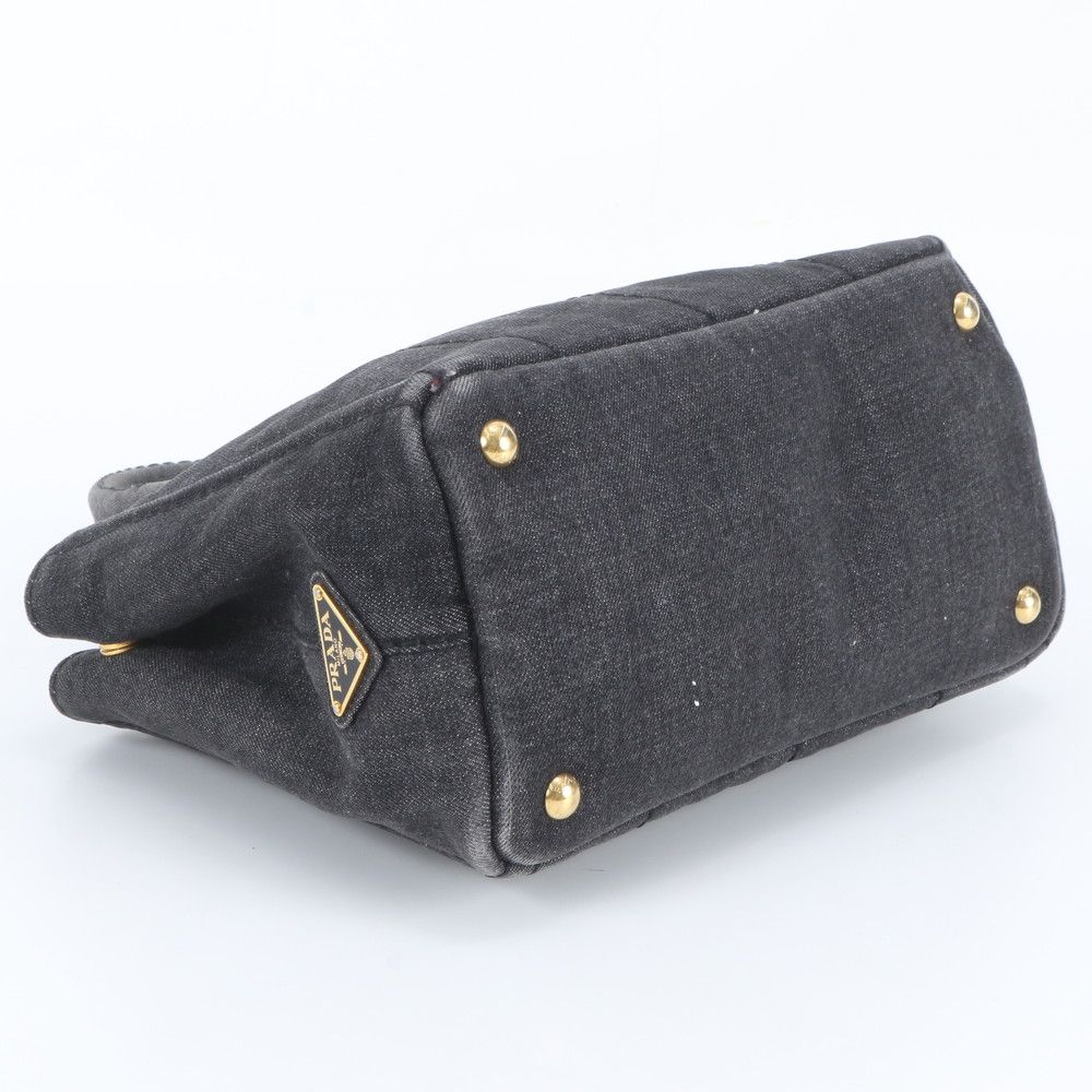 Prada Canapa Denim Tote Bag Shoulder — view 5