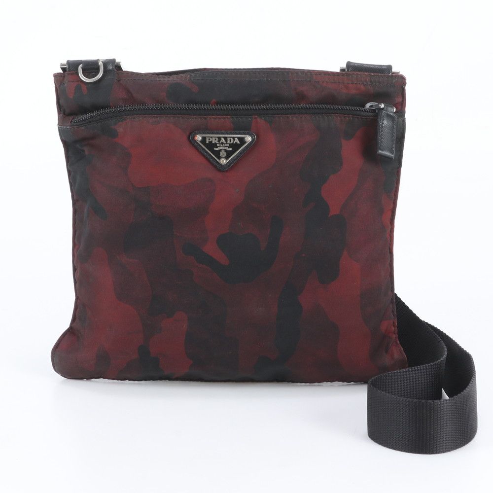 Prada Tessuto Nylon Camouflage Shoulder Bag Crossbody Messenger