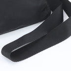Prada Tessuto Nylon Triangle Logo Leather Shoulder Bag Crossbody Black — view 2