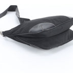 Prada Tessuto Nylon Triangle Logo Leather Shoulder Bag Crossbody Black — view 5
