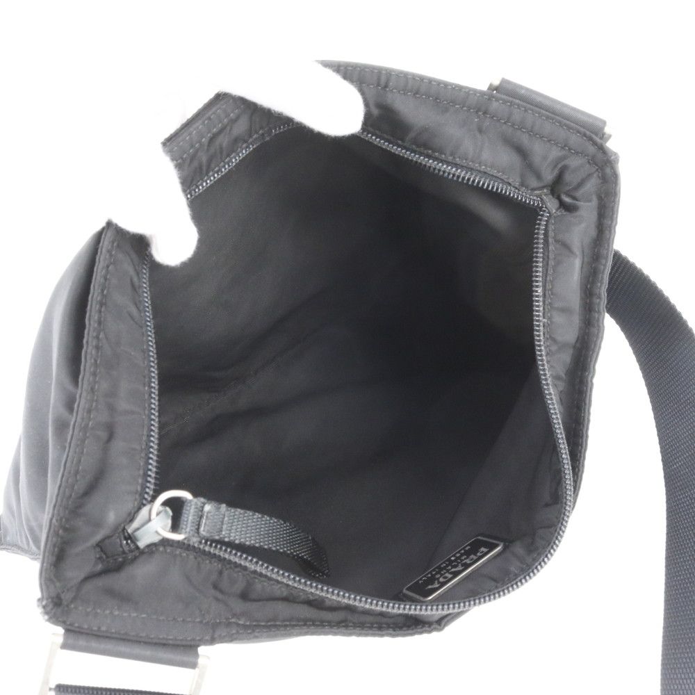 Prada Tessuto Nylon Triangle Logo Shoulder Bag Crossbody Messenger Black — view 7