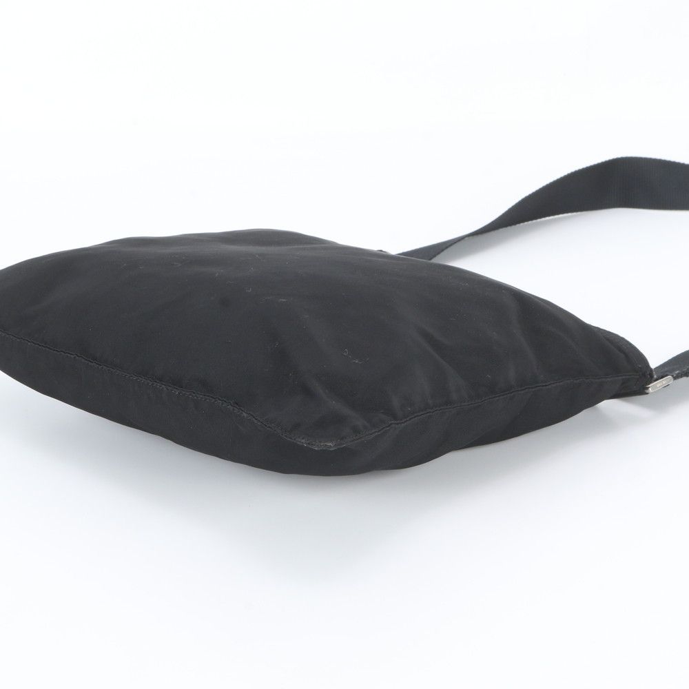 Prada Tessuto Nylon Triangle Logo Shoulder Bag Crossbody Messenger Black — view 4