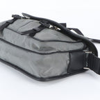 Prada Tessuto Nylon Triangle Logo Shoulder Bag Crossbody Messenger Gray — view 4