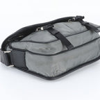 Prada Tessuto Nylon Triangle Logo Shoulder Bag Crossbody Messenger Gray — view 5