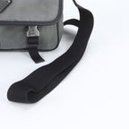 Prada Tessuto Nylon Triangle Logo Shoulder Bag Crossbody Messenger Gray — view 2