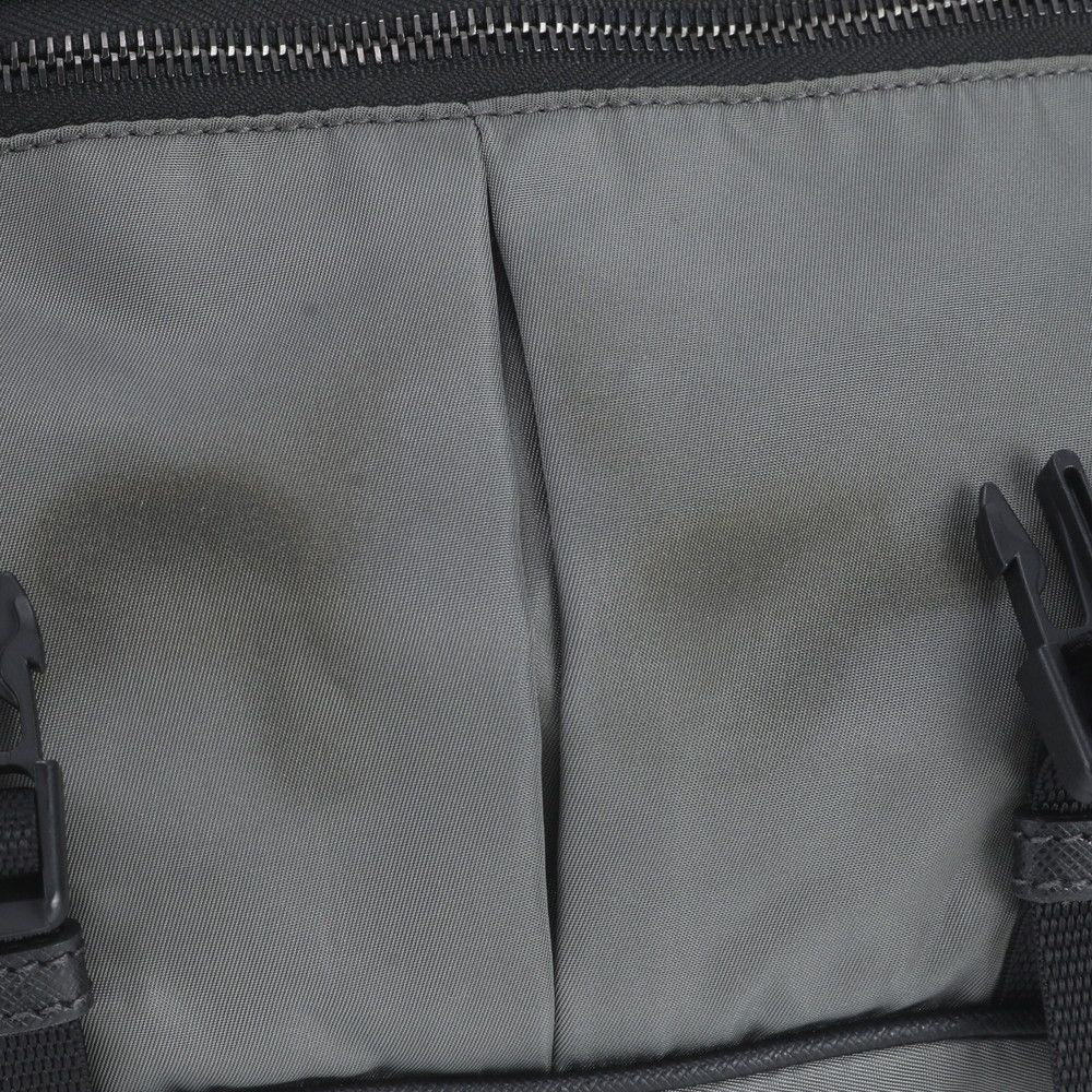 Prada Tessuto Nylon Triangle Logo Shoulder Bag Crossbody Messenger Gray — view 8