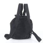 Prada Tessuto Nylon Triangle Logo Leather Backpack Black — view 2