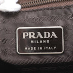 Prada Tessuto Nylon Triangle Logo Leather Backpack — view 8