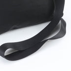 Prada Tessuto Nylon Triangle Logo Leather Shoulder Bag Crossbody Messenger Black — view 2