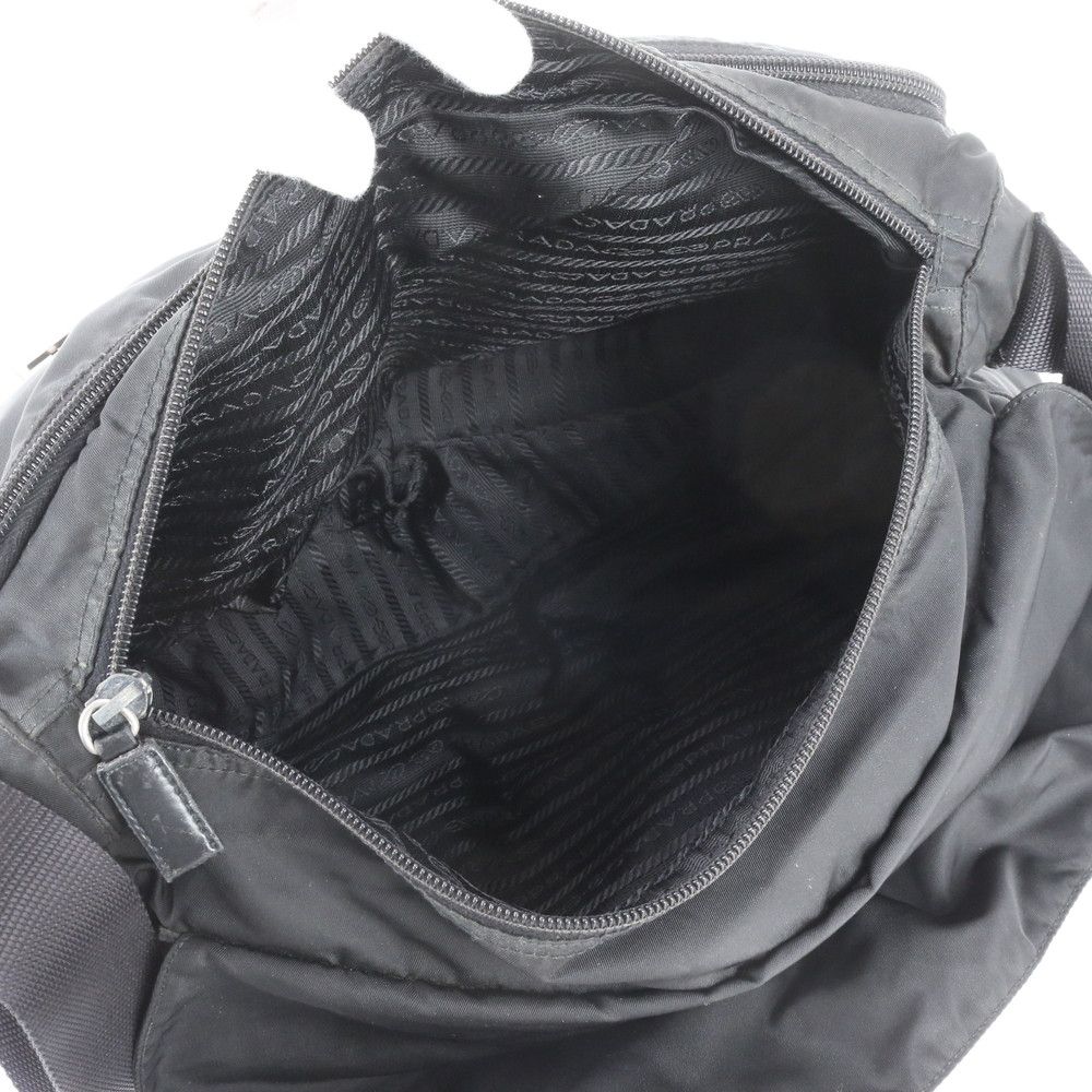 Prada Tessuto Nylon Leather Shoulder Bag Crossbody Messenger — view 7