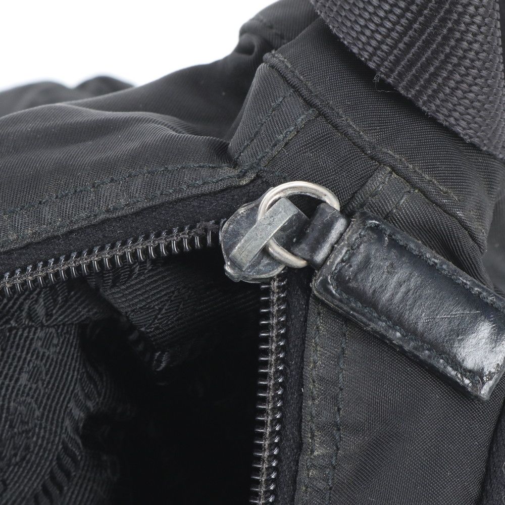 Prada Tessuto Nylon Leather Shoulder Bag Crossbody Messenger — view 8
