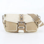 Prada Tessuto Nylon Triangle Logo Leather Shoulder Bag Messenger