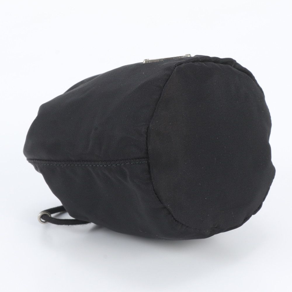 Prada Tessuto Nylon Triangle Logo Handbag Pouch Black — view 4